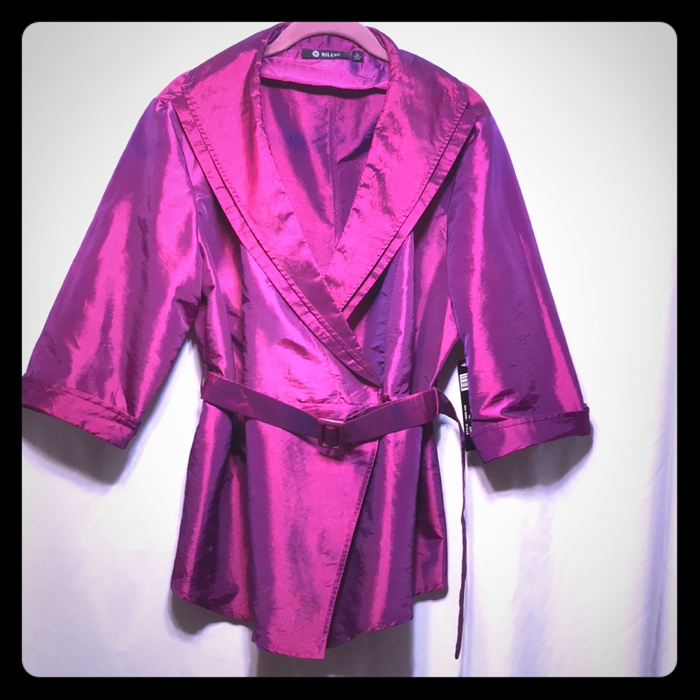 Milano Wrap Top, Purple, Size XL, New W/ Tags